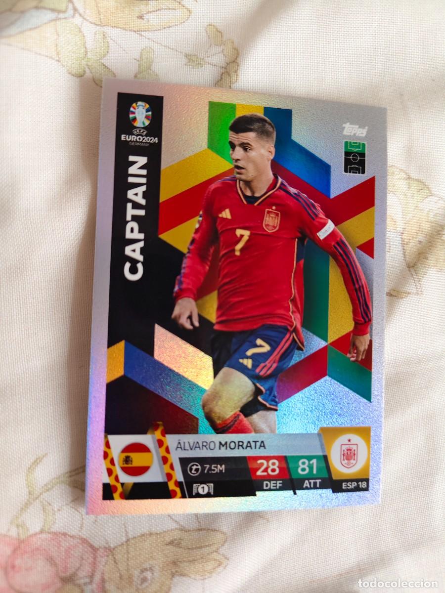 Figurine di Calcio: ESP 18 ESP18 EURO 2024 TOPPS &Aacute;LVARO MORATA ESPA&Ntilde;A MATCH ATTAX 24 EUROCOPA CAPTAIN