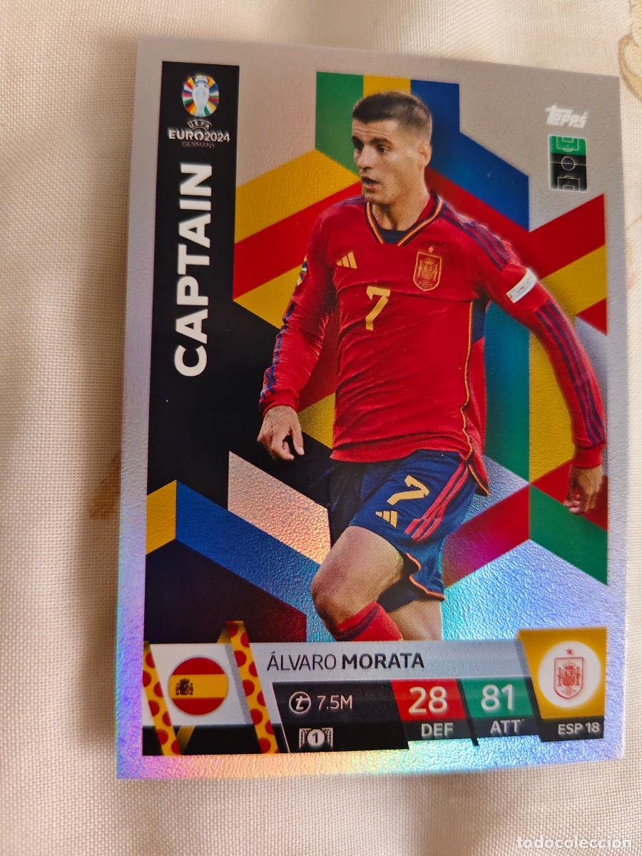Figurine di Calcio: ESP 18 ESP18 EURO 2024 TOPPS &Aacute;LVARO MORATA ESPA&Ntilde;A MATCH ATTAX 24 EUROCOPA CAPTAIN
