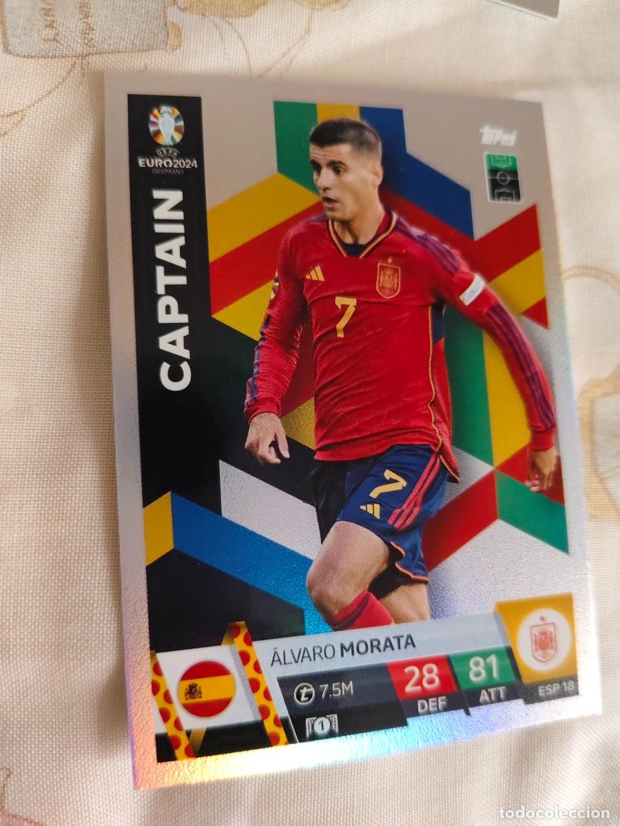 Figurine di Calcio: ESP 18 ESP18 EURO 2024 TOPPS &Aacute;LVARO MORATA ESPA&Ntilde;A MATCH ATTAX 24 EUROCOPA CAPTAIN