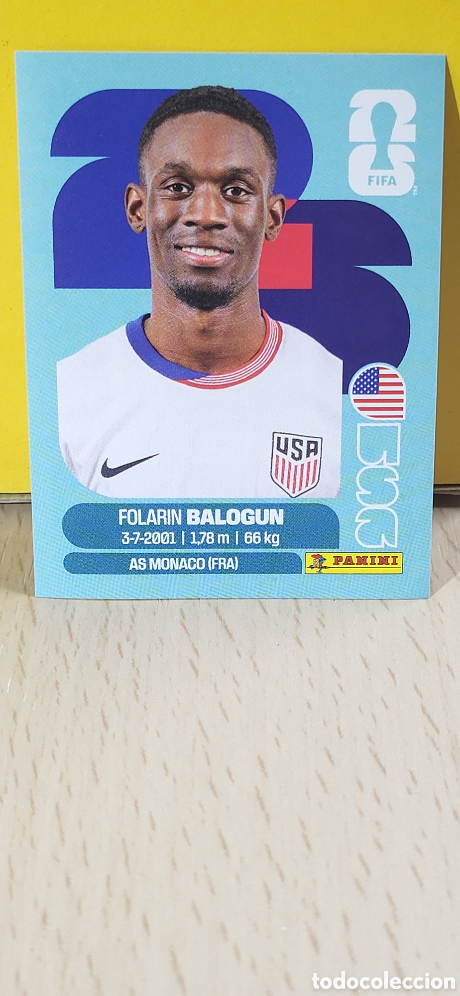 Cromos de F&uacute;tbol: BALOGUN ESTADOS UNIDOS USA N&ordm; 20 FIFA WORLD CUP 2026 PANINI MUNDIAL FIFA WORLD CUP