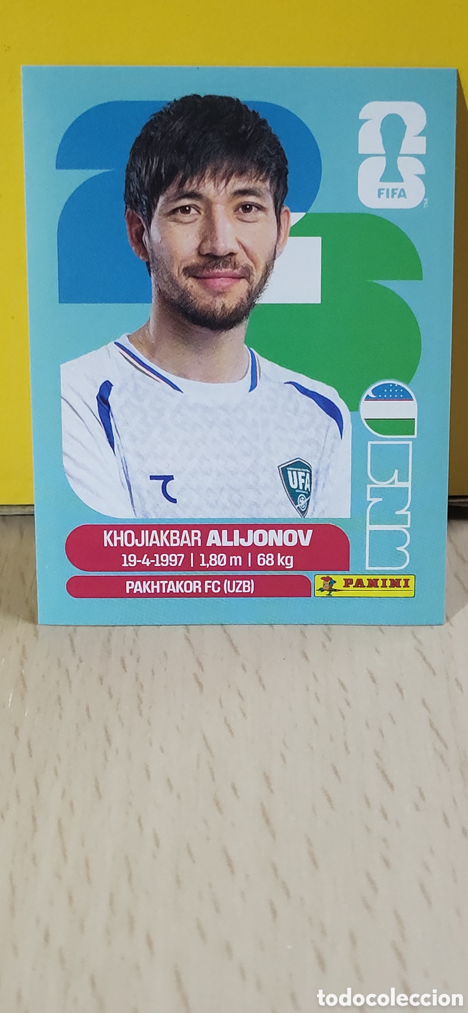 Cromos de F&uacute;tbol: ALIJONOV UZBEKISTAN UZB N&ordm; 8 FIFA WORLD CUP 2026 PANINI MUNDIAL FIFA WORLD CUP