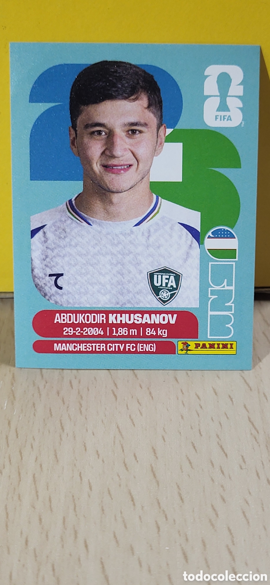Cromos de F&uacute;tbol: KHUSANOV UZBEKISTAN UZB N&ordm; 9 FIFA WORLD CUP 2026 PANINI MUNDIAL FIFA WORLD CUP
