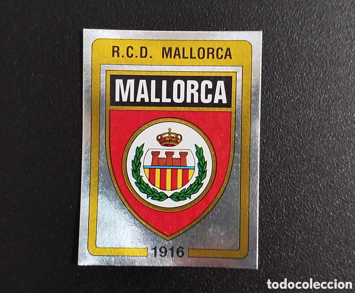 Cartes &agrave; collectionner de Football: ESCUDO MALLORCA PANINI FUTBOL 87 1987 (1986) NUEVO SIN PEGAR NUNCA PEGADO # 134 CROMO ADHESIVO
