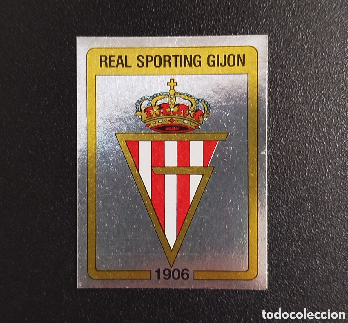 Cromos de f&uacute;tbol: ESCUDO SPORTING GIJ&Oacute;N PANINI FUTBOL 87 1987 (1986) NUEVO SIN PEGAR NUNCA PEGADO # 286 CROMO ADHESIVO