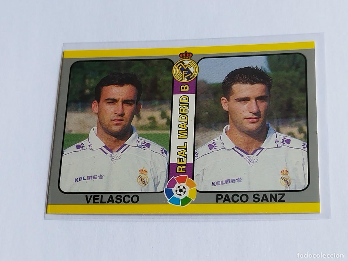 Cromos de f&uacute;tbol: VELASCO PACO SANZ #213 REAL MADRID B MUNDICROMO FUTBOL TOTAL LA LIGA 1994 1995 2&ordf; DIVISION MC 94 95