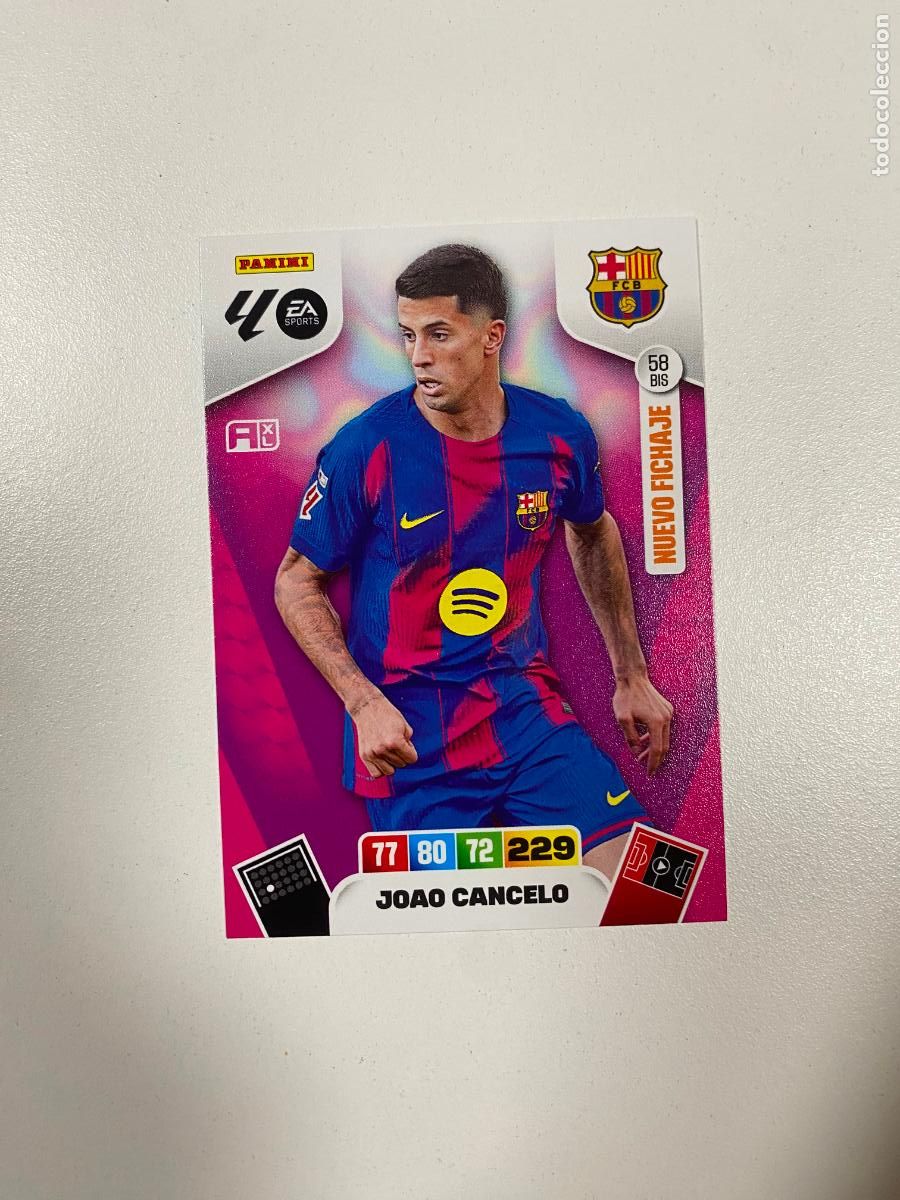 Cromos de F&uacute;tbol: JO&Atilde;O CANCELO 58BIS - NUEVO FICHAJE - FC BARCELONA Adrenalyn XL LaLiga 25 26 Panini 2025 2026
