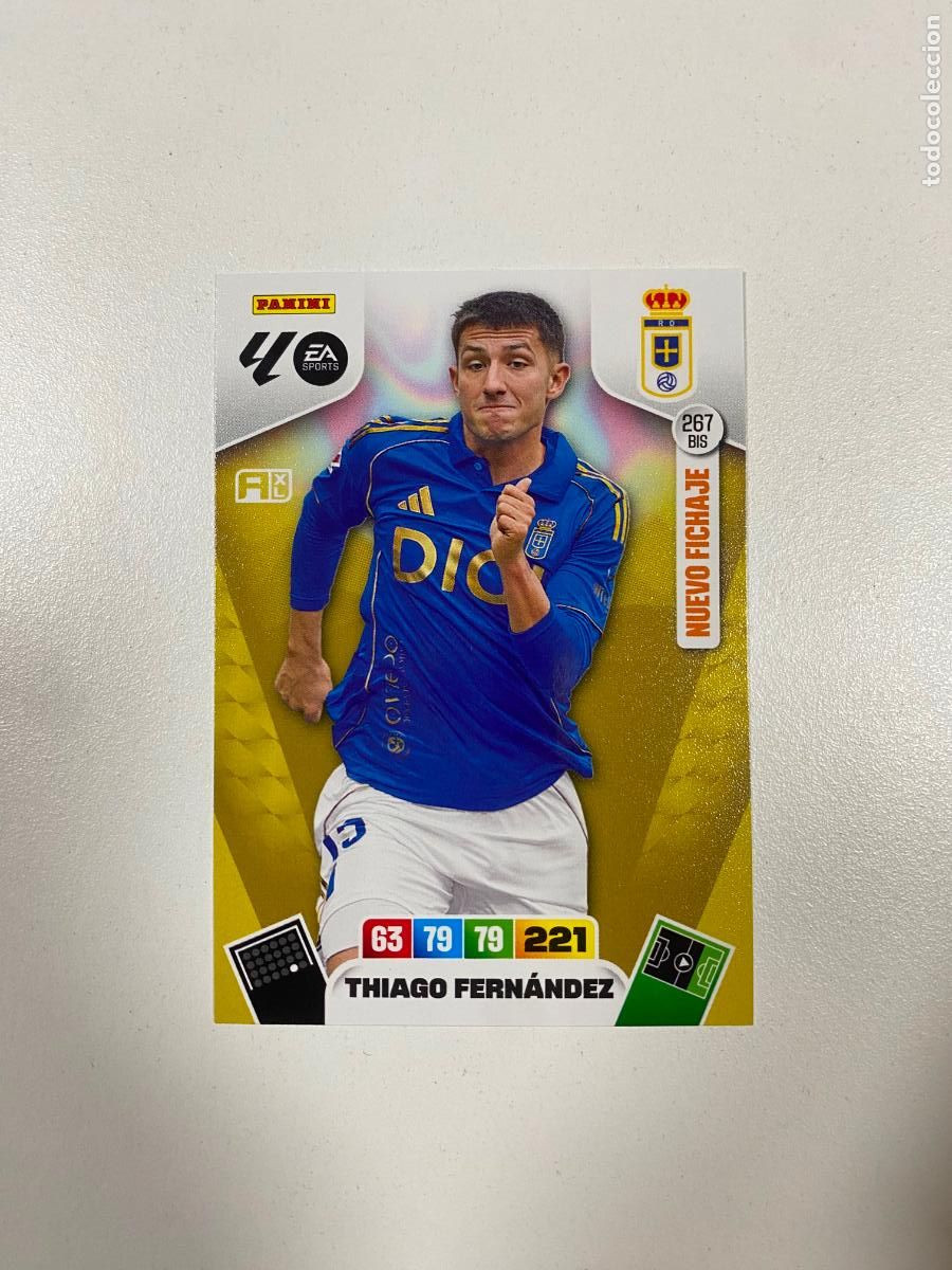Figurine di Calcio: THIAGO FERN&Aacute;NDEZ 267BIS - NUEVO FICHAJE - OVIEDO Adrenalyn XL LaLiga 25 26 Panini 2025 2026