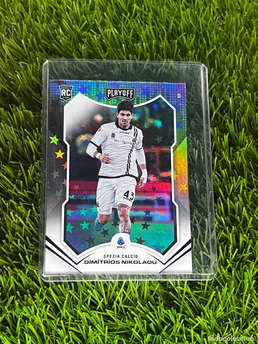 Figurine di Calcio: N&ordm; 72 Dimitrios Nikolaou Playoff Purple Astro Spezia Panini Chronicles Serie A 21 22