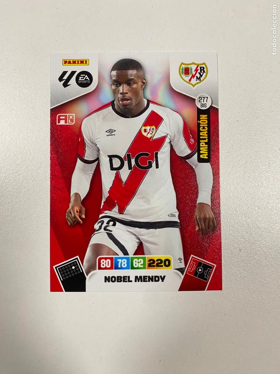 Figurine di Calcio: NOBEL MENDY 277BIS - AMPLIACI&Oacute;N - RAYO VALLECANO Adrenalyn XL Liga 25 26 Panini 2025 2026