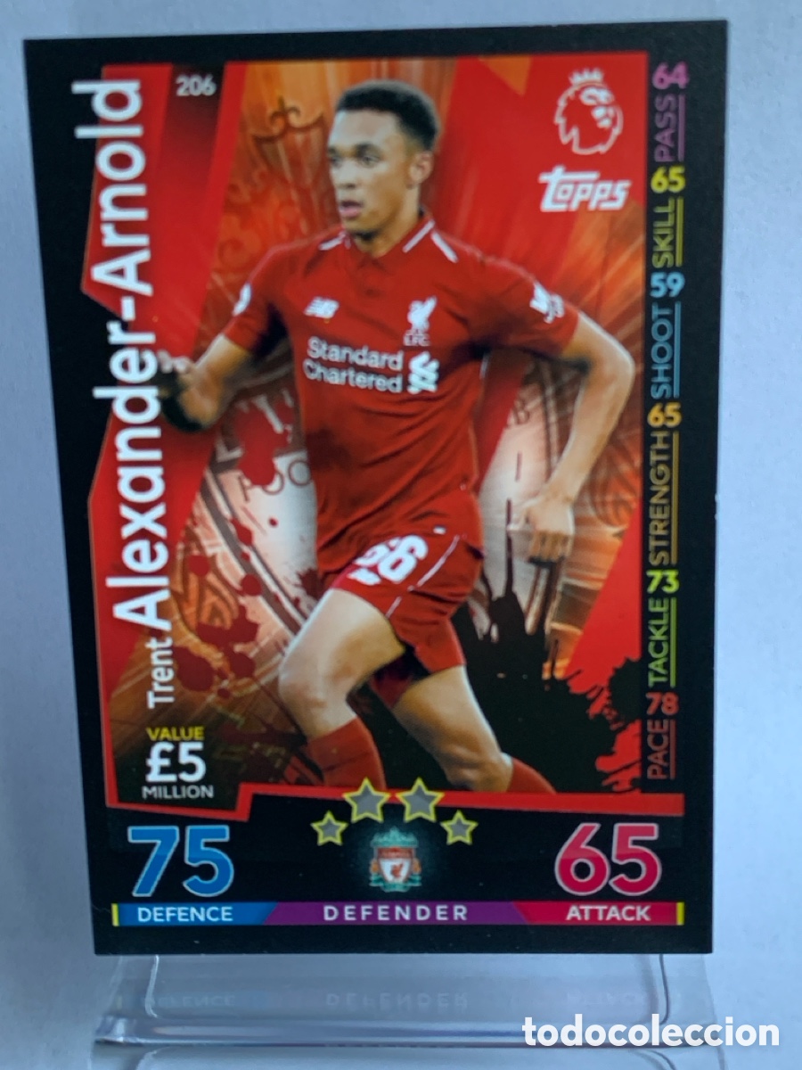 Cromos de F&uacute;tbol: 203 Trent Alexander-Arnold Liverpool Match Attax Premier 2018 2019 18 19