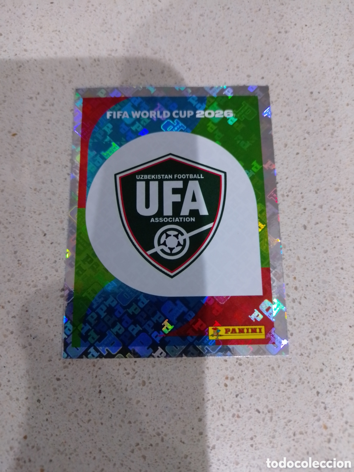 Cromos de F&uacute;tbol: CROMO N&Uacute;MERO 1 ESCUDO UZBEKISTAN. MUNDIAL 2026. PANINI.