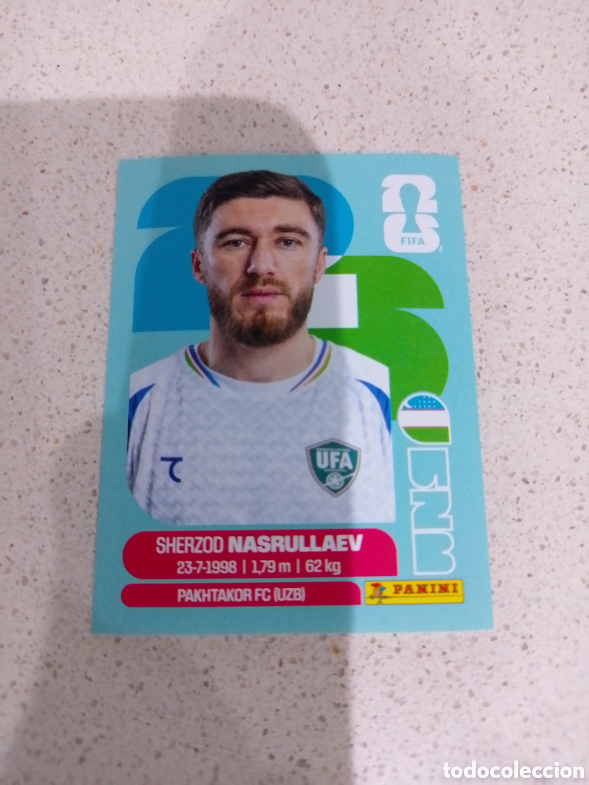 Cartes &agrave; collectionner de Football: CROMO N&Uacute;MERO 4 NASRULLAEV UZBEKISTAN. MUNDIAL 2026. PANINI.