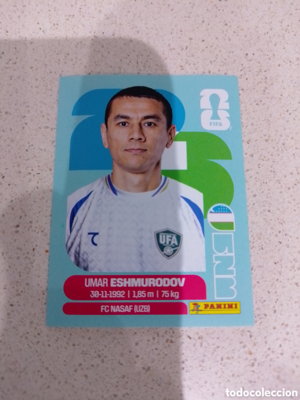 Figurine di Calcio: CROMO N&Uacute;MERO 5 ESHMURODOV UZBEKISTAN. MUNDIAL 2026. PANINI.