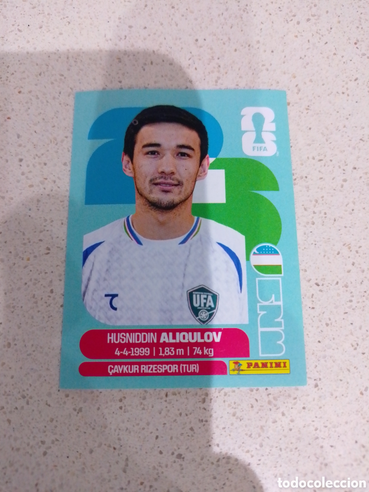 Cromos de Futebol: CROMO N&Uacute;MERO 6 ALIQULOV UZBEKISTAN. MUNDIAL 2026. PANINI.