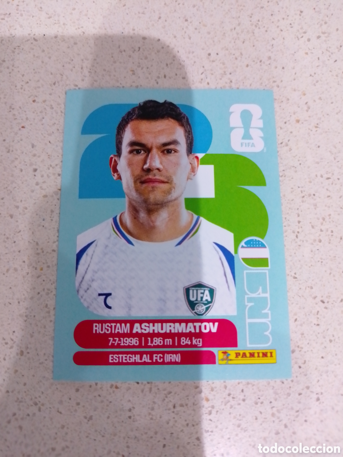 Cromos de Futebol: CROMO N&Uacute;MERO 7 ASHURMATOV UZBEKISTAN. MUNDIAL 2026. PANINI.