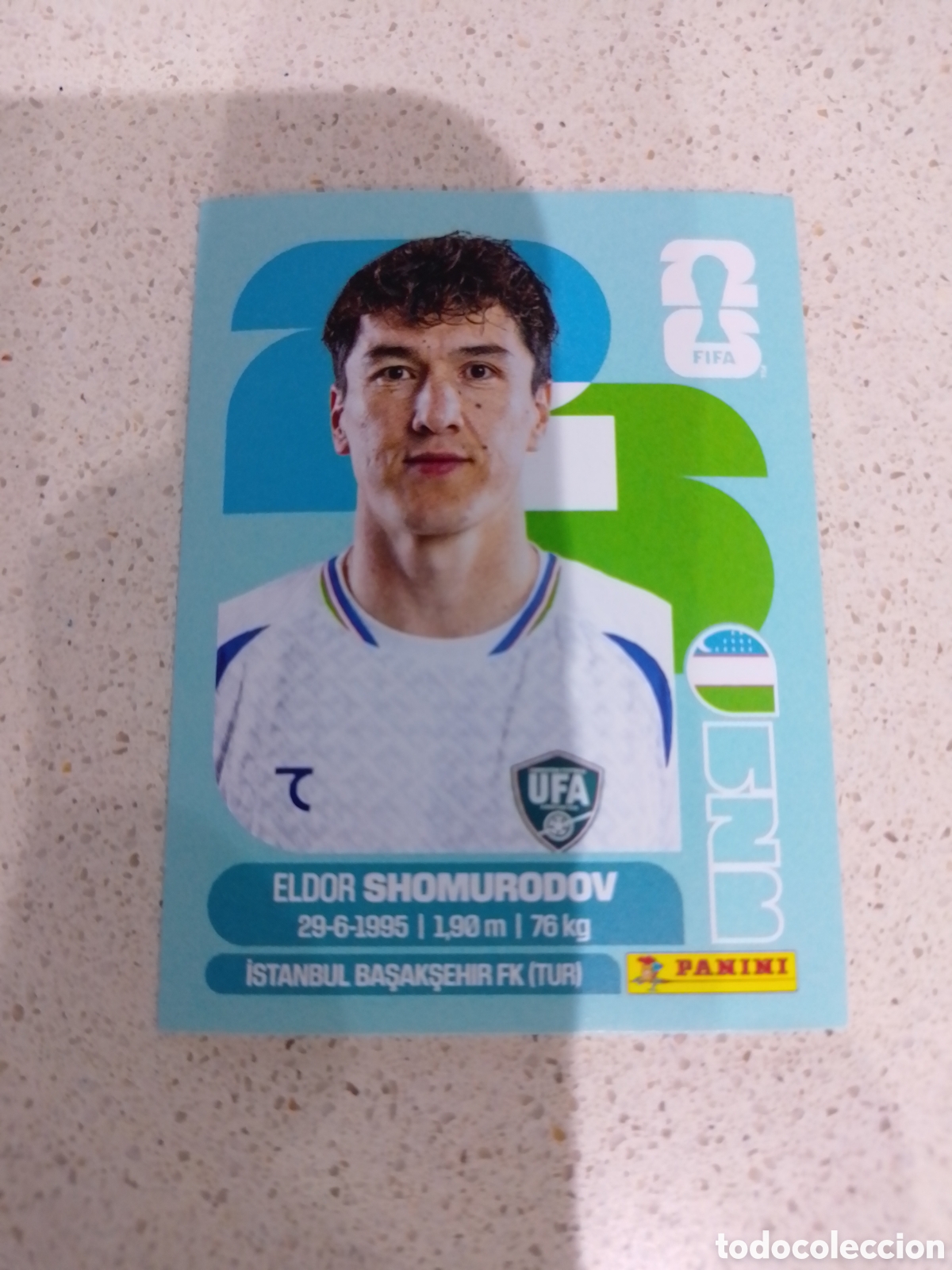 Cromos de F&uacute;tbol: CROMO N&Uacute;MERO 16 SHOMURODOV UZBEKISTAN. MUNDIAL 2026. PANINI.