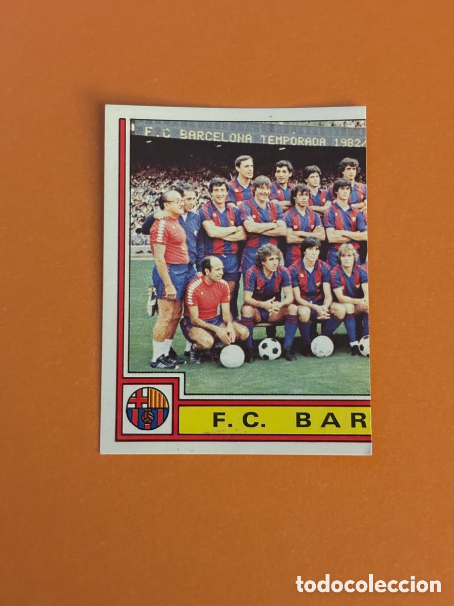 Cromos de F&uacute;tbol: alineaci&oacute;n Barcelona Panini Cromo Crom Panrico F&uacute;tbol 83 liga 1982 1983
