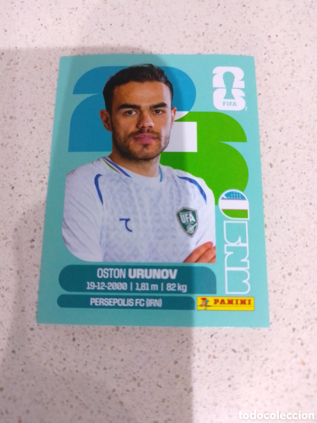 Cromos de F&uacute;tbol: CROMO N&Uacute;MERO 17 URUNOV UZBEKISTAN. MUNDIAL 2026. PANINI.