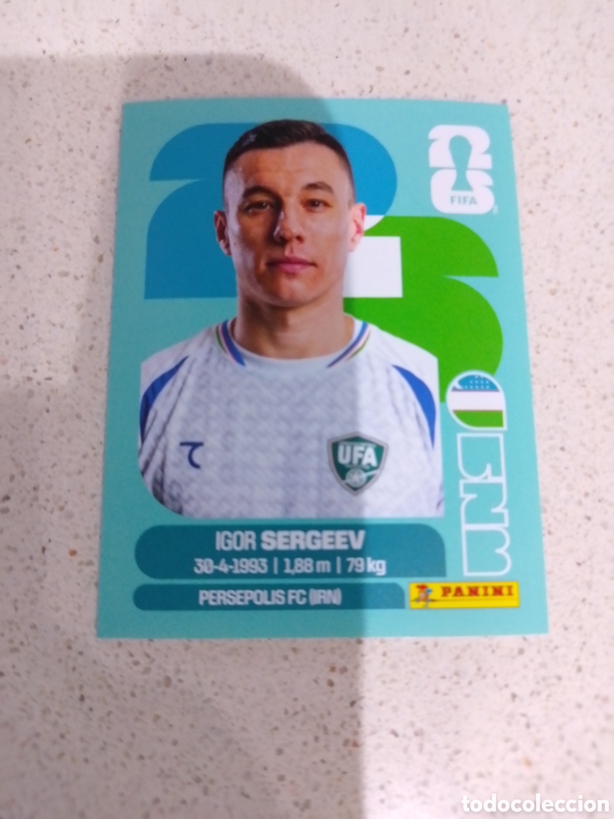 Cromos de F&uacute;tbol: CROMO N&Uacute;MERO 19 SERGEEV UZBEKISTAN. MUNDIAL 2026. PANINI.