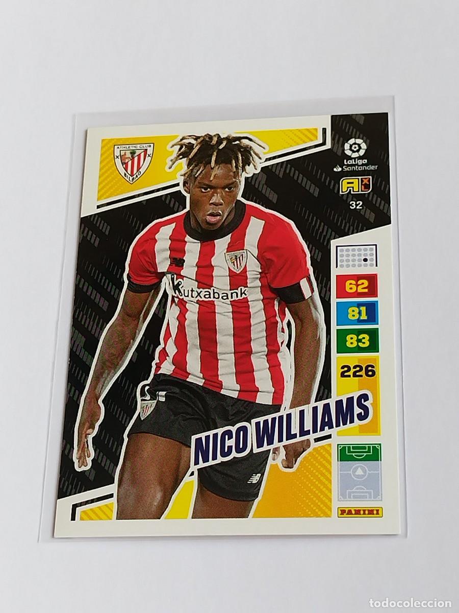 Cromos de F&uacute;tbol: NICO WILLIAMS #32 ATHLETIC CLUB - ADRENALYN XL LA LIGA SANTANDER 2022 2023 - PANINI 22 23 CROMO