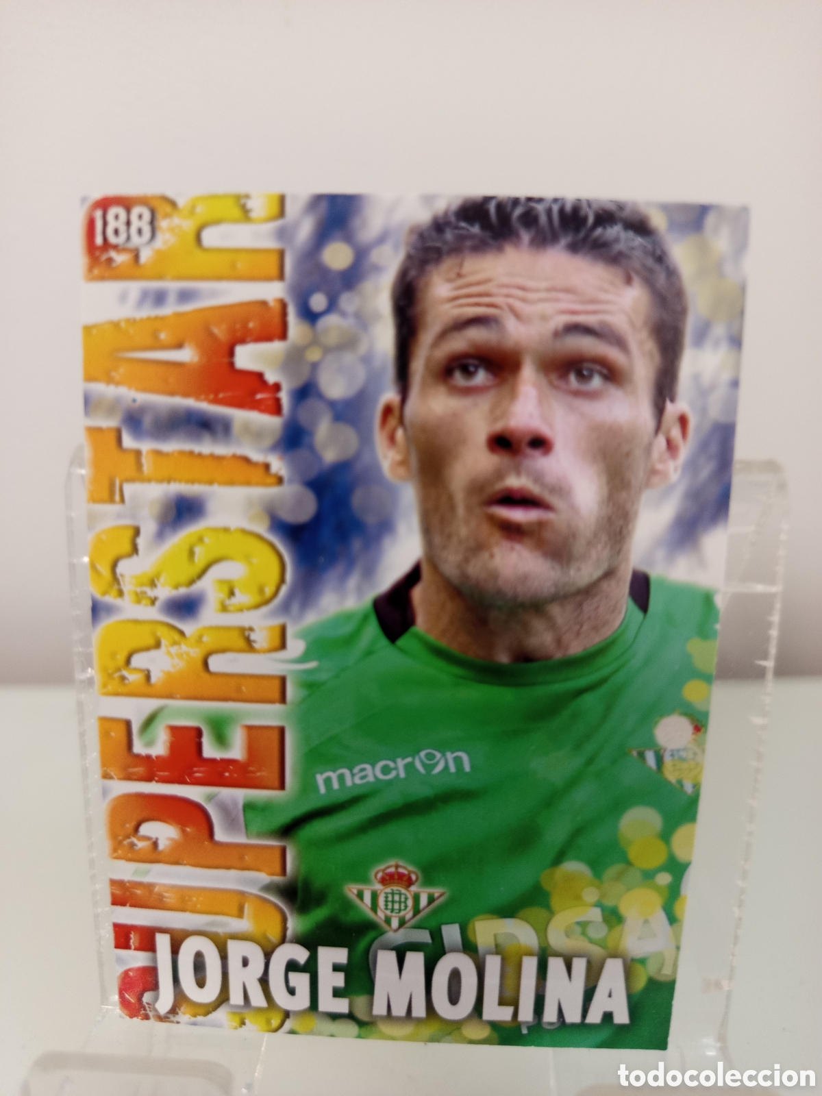 Cromos de F&uacute;tbol: ❇️ CROMO CARD ⚽ JORGE MOLINA BETIS 188 SUPERSTAR FICHAS LIGA QUIZ GAME 2014 13 14 2013 MUNDICROMO ❇️