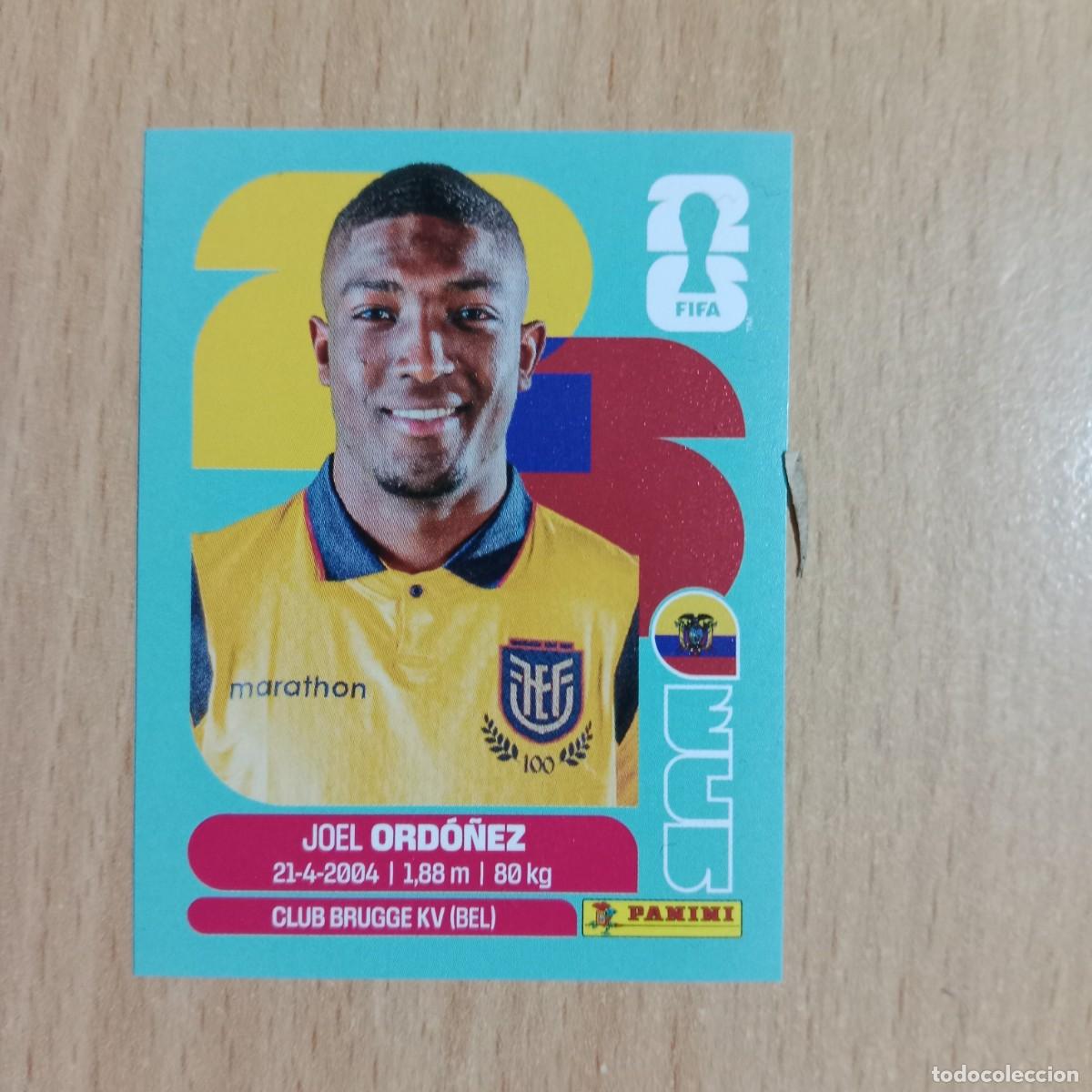 Cromos de F&uacute;tbol: JOEL ORD&Oacute;&Ntilde;EZ , ECUADOR , STICKER CROMO N&ordm; ECU 8 , FIFA WORLD CUP 2026 - PANINI - A&Ntilde;O 2026.