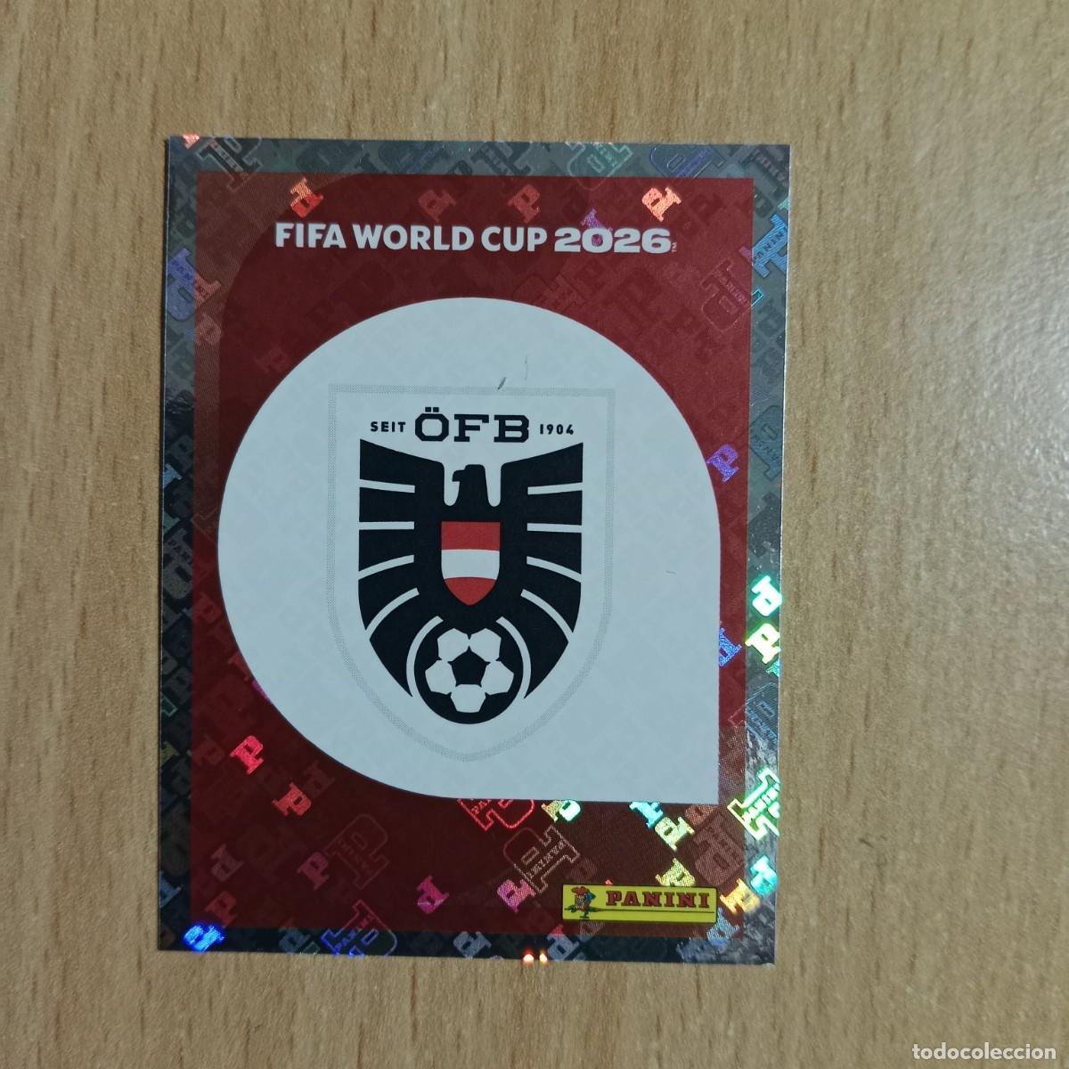 Cromos de F&uacute;tbol: ESCUDO , AUSTRIA , STICKER CROMO N&ordm; AUT 1 , FIFA WORLD CUP 2026 - PANINI - A&Ntilde;O 2026.