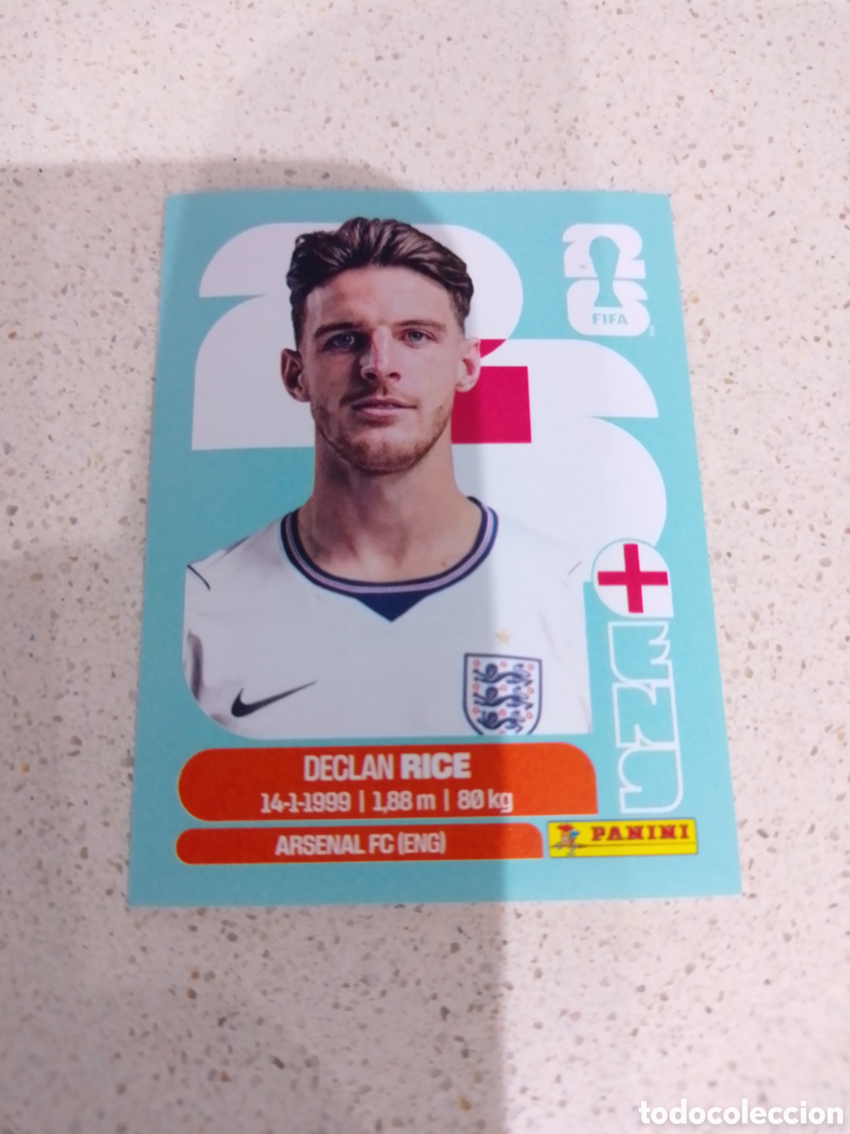 Cromos de F&uacute;tbol: CROMO N&Uacute;MERO 10 RICE INGLATERRA . MUNDIAL 2026. PANINI.