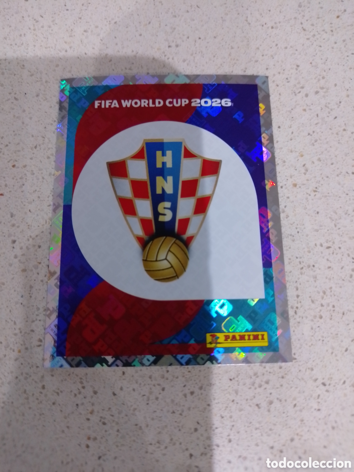 Cromos de F&uacute;tbol: CROMO N&Uacute;MERO 1 ESCUDO CROACIA. MUNDIAL 2026. PANINI.