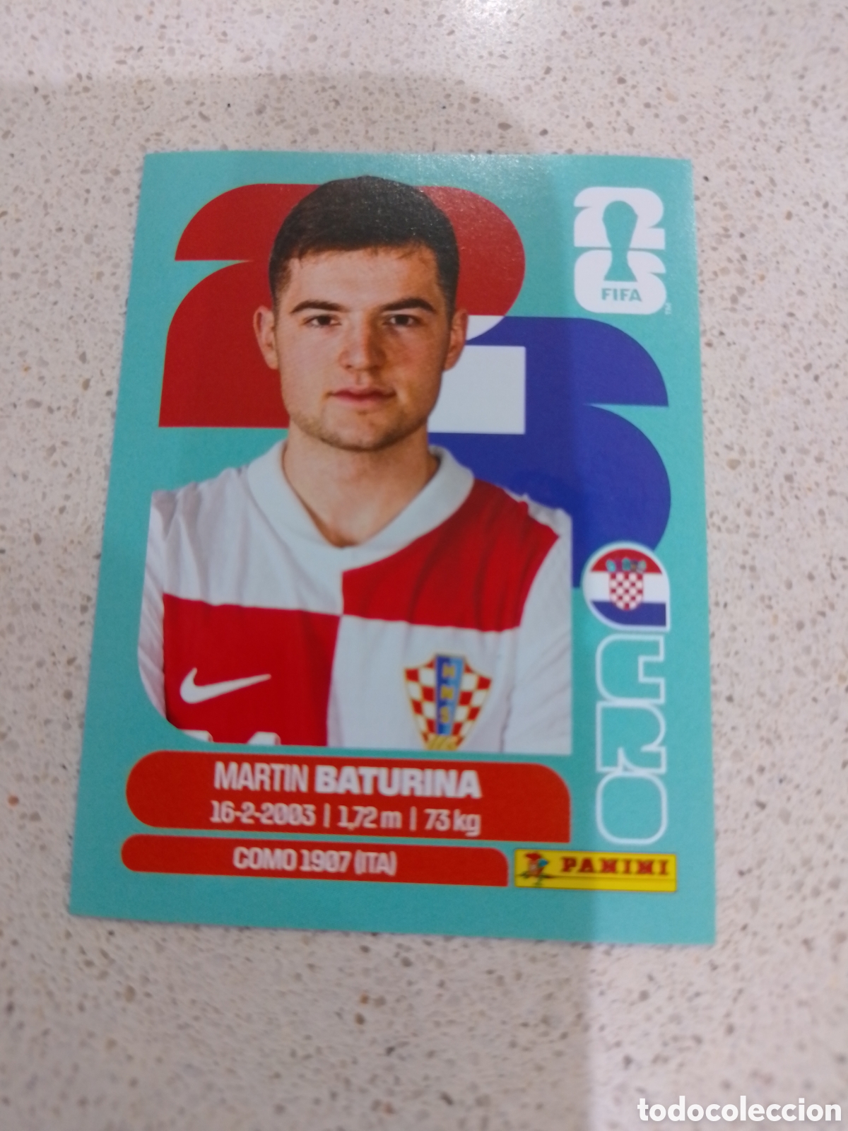Figurine di Calcio: CROMO N&Uacute;MERO 11 BATURINA CROACIA. MUNDIAL 2026. PANINI.