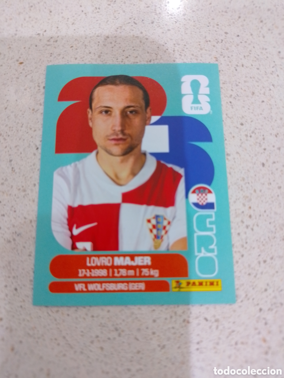 Cromos de F&uacute;tbol: CROMO N&Uacute;MERO 12 MAJER CROACIA. MUNDIAL 2026. PANINI.
