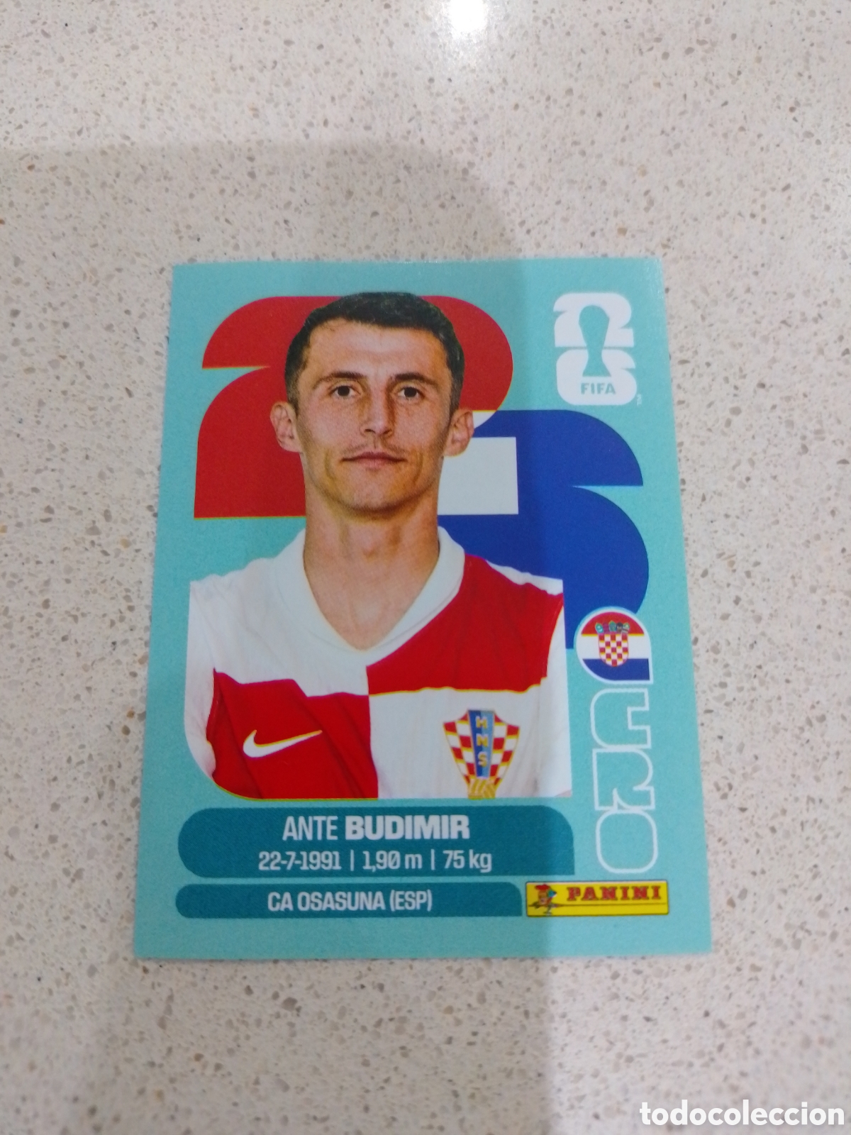 Cromos de F&uacute;tbol: CROMO N&Uacute;MERO 18 BUDIMIR CROACIA. MUNDIAL 2026. PANINI.