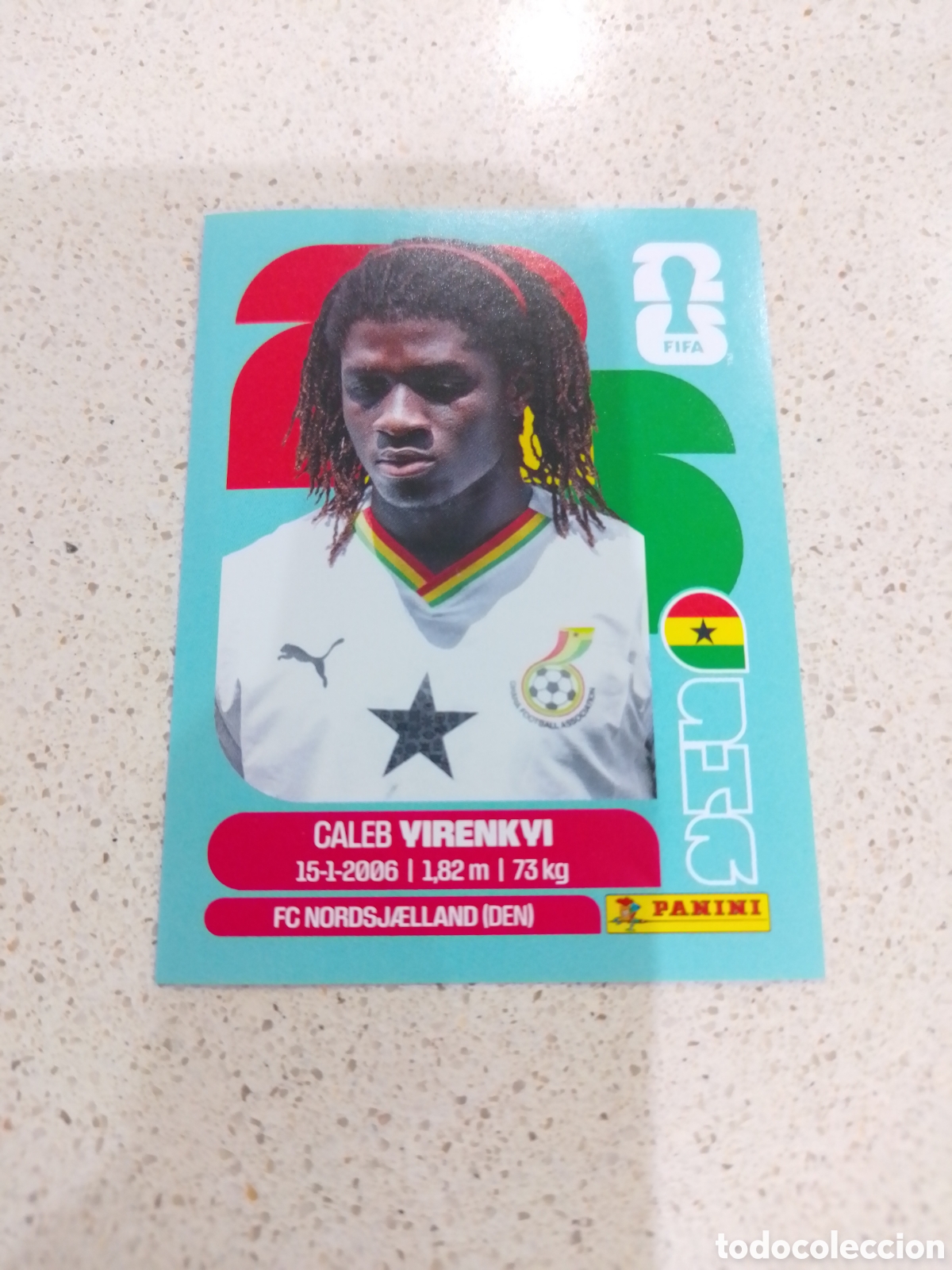 Fu&szlig;ball-Sticker: CROMO N&Uacute;MERO 8 YIRENKYI GHANA. MUNDIAL 2026. PANINI.