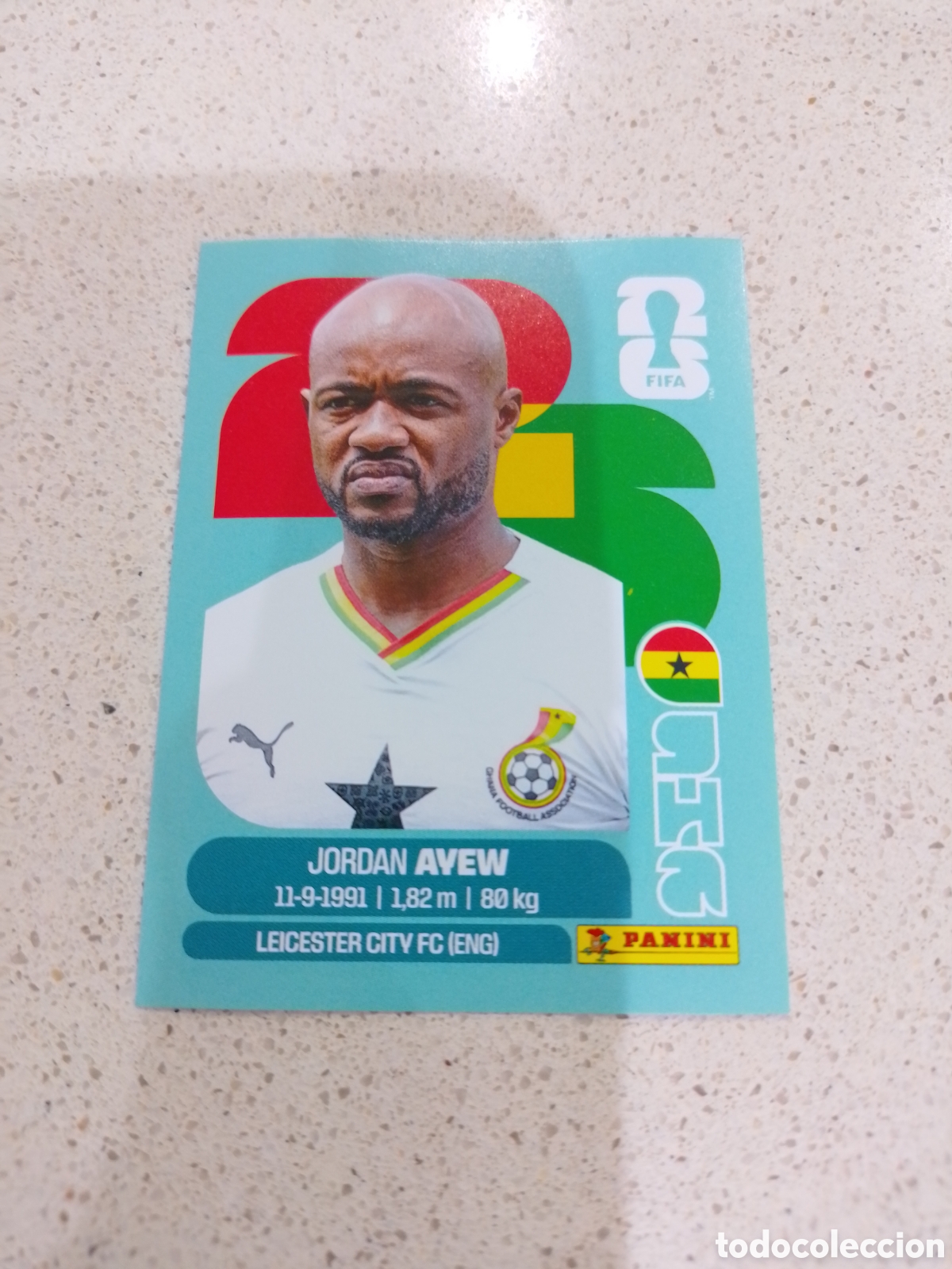 Football Stickers: CROMO N&Uacute;MERO 16 AYEW GHANA. MUNDIAL 2026. PANINI.