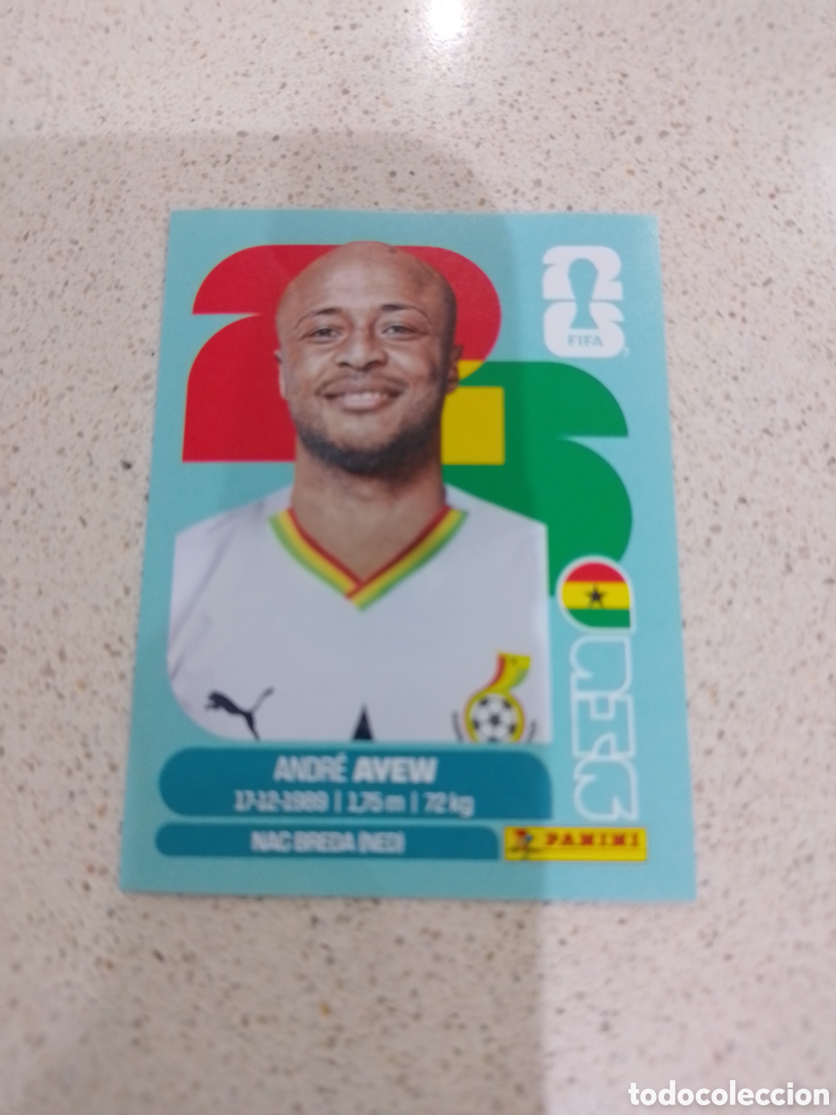 Football Stickers: CROMO N&Uacute;MERO 17 AYEW GHANA. MUNDIAL 2026. PANINI.