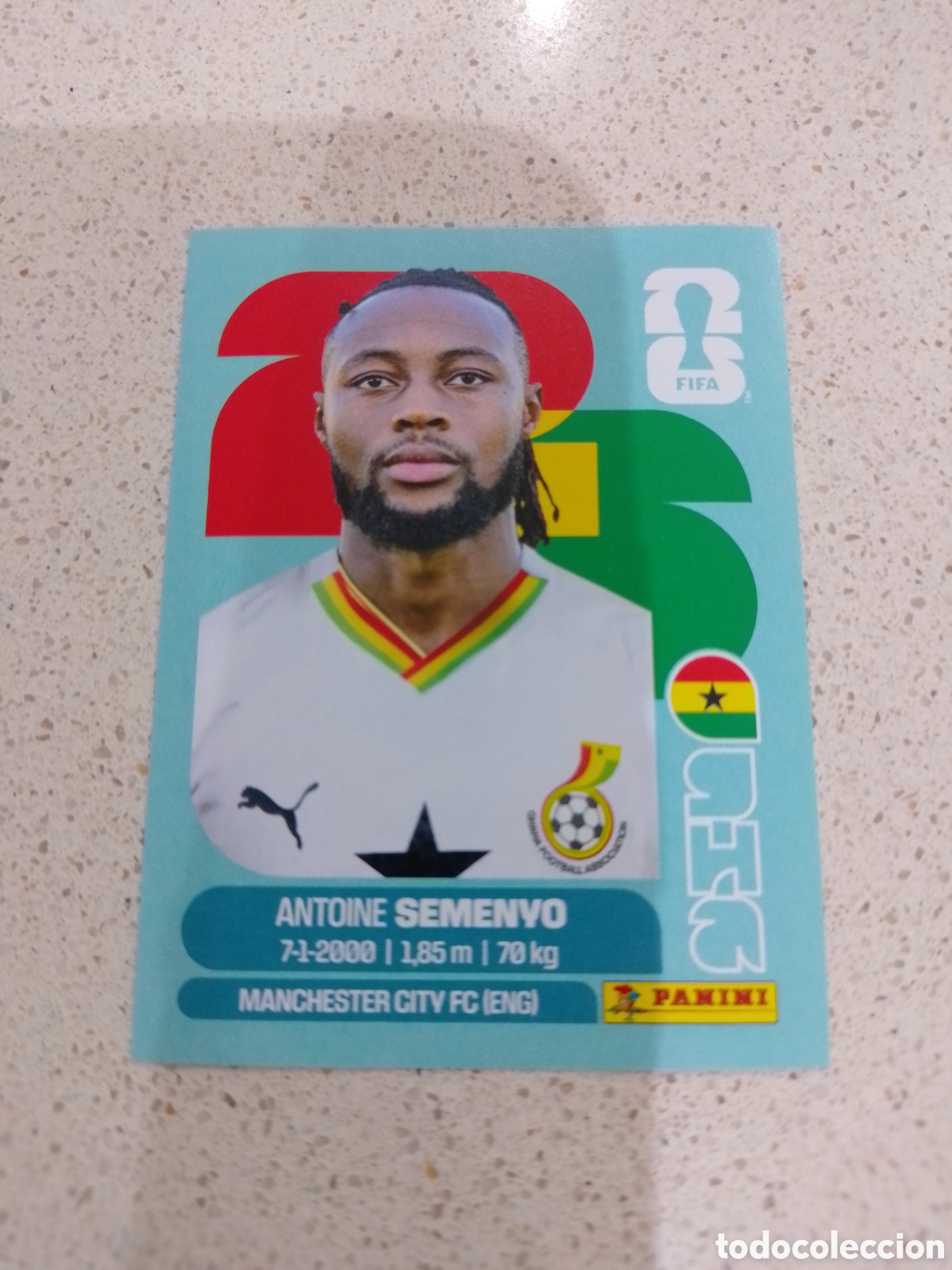 Football Stickers: CROMO N&Uacute;MERO 20 SEMENYO GHANA. MUNDIAL 2026. PANINI.