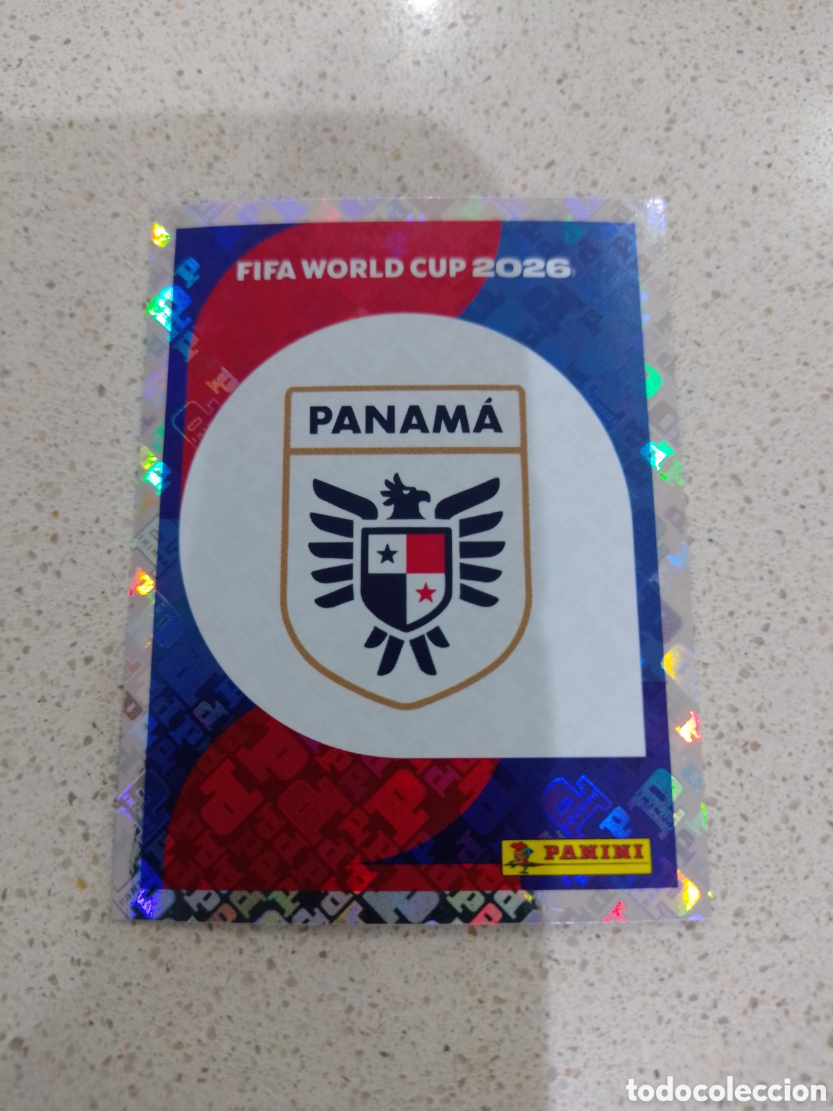 Football Stickers: CROMO N&Uacute;MERO 1 ESCUDO PANAMA. MUNDIAL 2026. PANINI.
