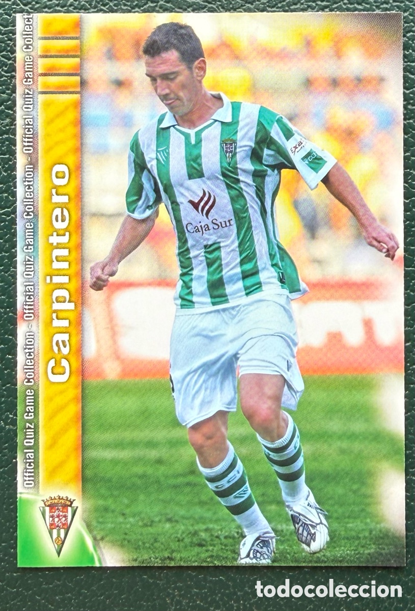 Figurine di Calcio: 974 CARPINTERO CORDOBA CF FICHAS ALBUM MUNDICROMO 2009 2010 09 10