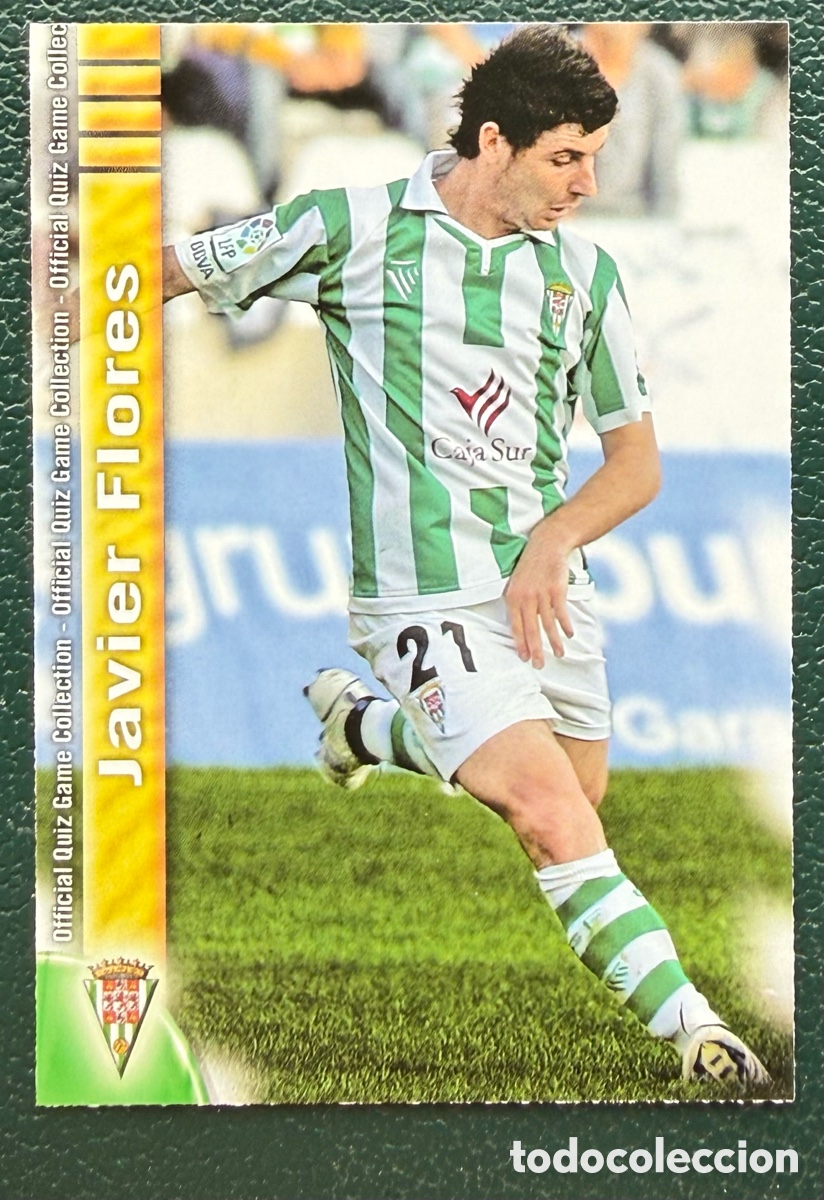 Figurine di Calcio: 975 JAVIER FLORES CORDOBA CF FICHAS ALBUM MUNDICROMO 2009 2010 09 10