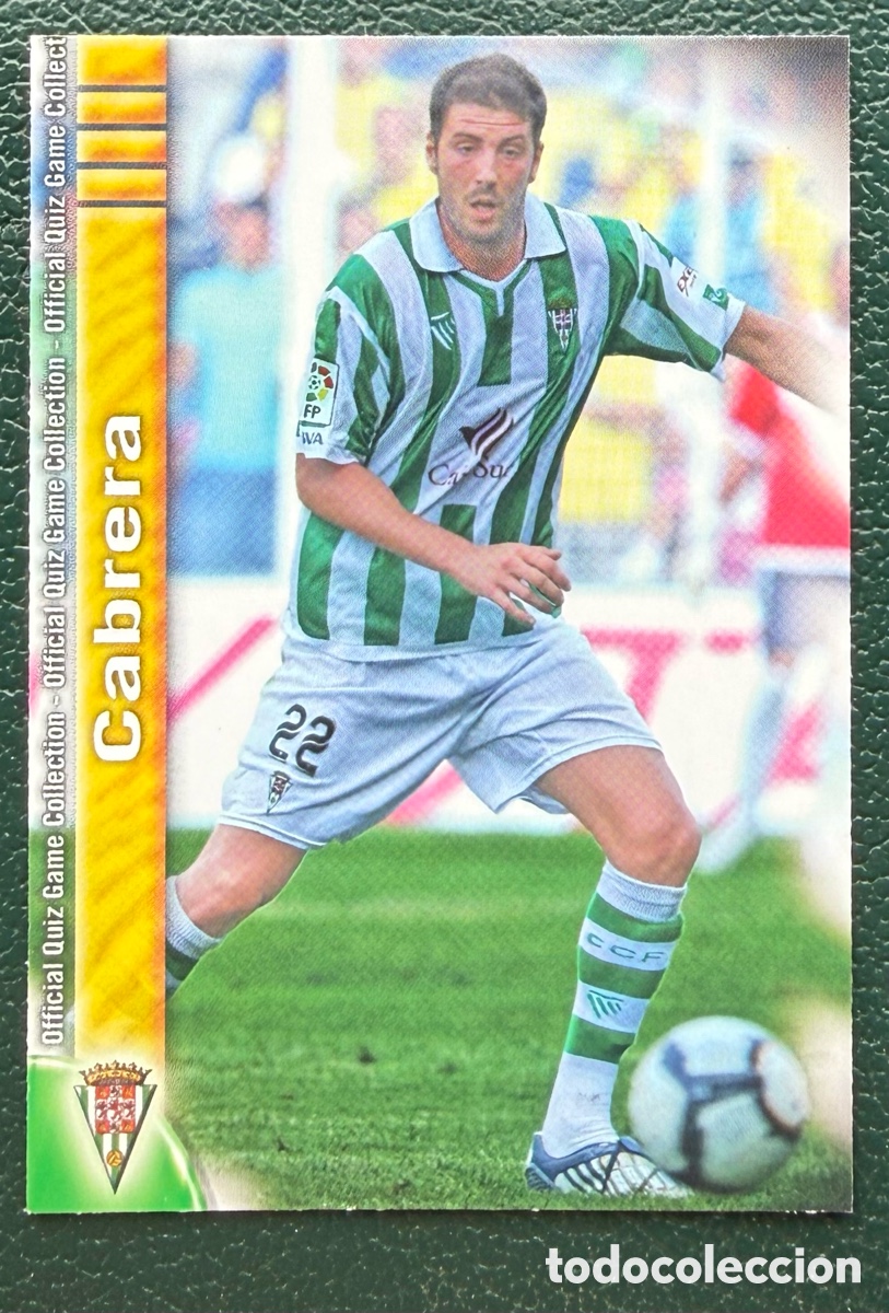 Figurine di Calcio: 976 CABRERA CORDOBA CF FICHAS ALBUM MUNDICROMO 2009 2010 09 10