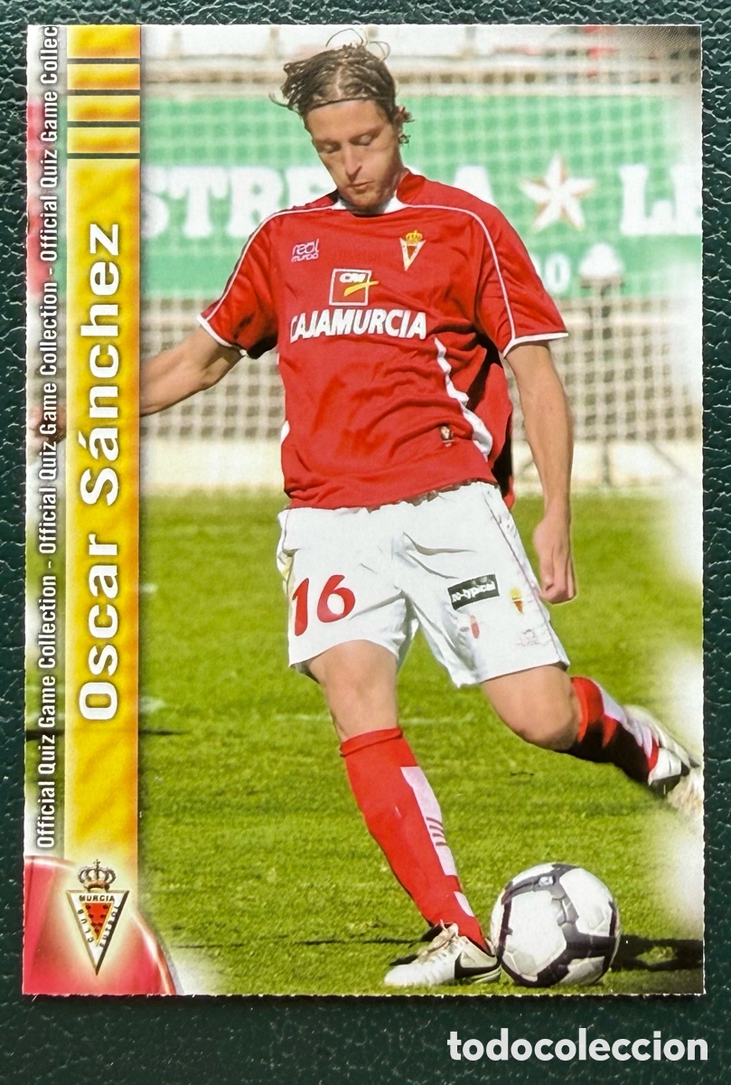 Fu&szlig;ball-Sticker: 989 OSCAR SANCHEZ REAL MURCIA FICHAS ALBUM MUNDICROMO 2009 2010 09 10