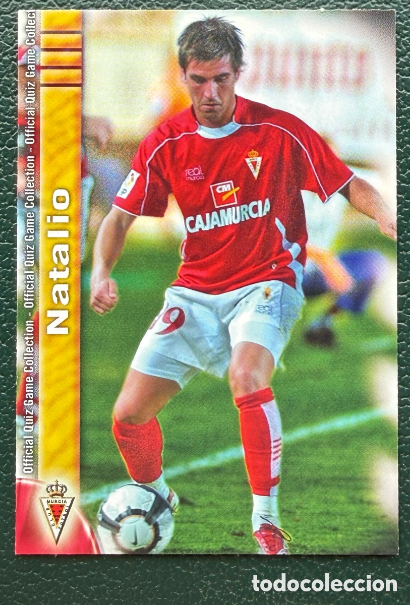 Football Stickers: 1002 NATALIO REAL MURCIA FICHAS ALBUM MUNDICROMO 2009 2010 09 10