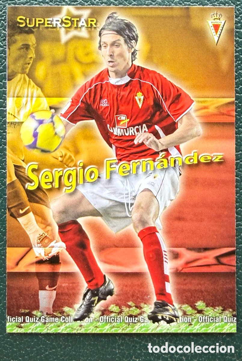 Football Stickers: 1005 SERGIO FERNANDEZ SUPERSTAR MATE REAL MURCIA FICHAS ALBUM MUNDICROMO 2009 2010 09 10