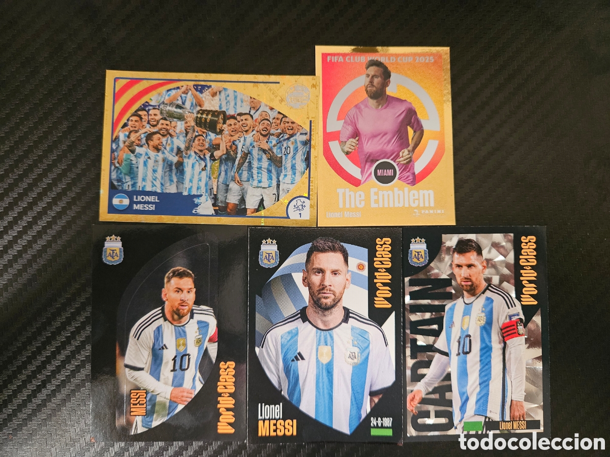 Football Stickers: Mega Lote 5 Cromos Lionel Messi