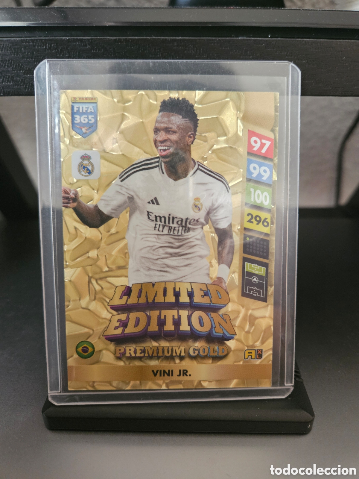 Cromos de F&uacute;tbol: Carta Panini FIFA 365 Vini Jr. Premium Gold