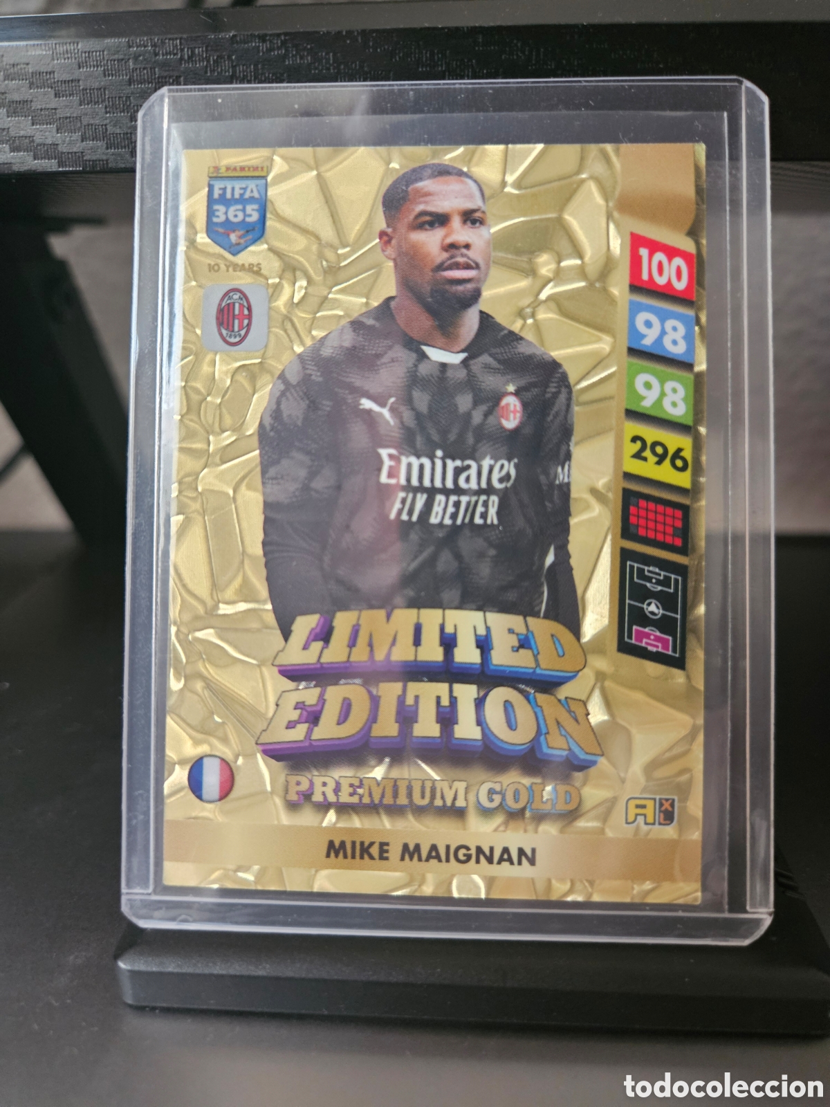 Cromos de F&uacute;tbol: Carta Panini FIFA 365 Mike Maignan PREMIUM GOLD