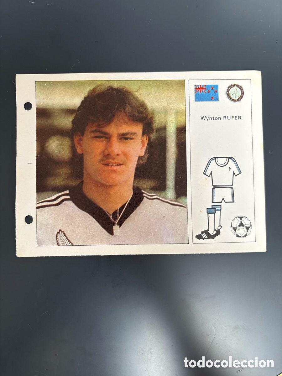 Cromos de F&uacute;tbol: RUFER NUEVA ZELANDA 104 Ficha Cromo Estrellas del Mundial 82 1982 . 13 x 18 cm
