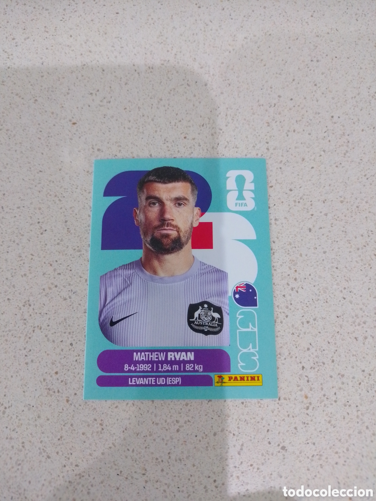 Cromos de F&uacute;tbol: CROMO NUMERO 2 RYAN AUSTRALIA. MUNDIAL 2026. PANINI.