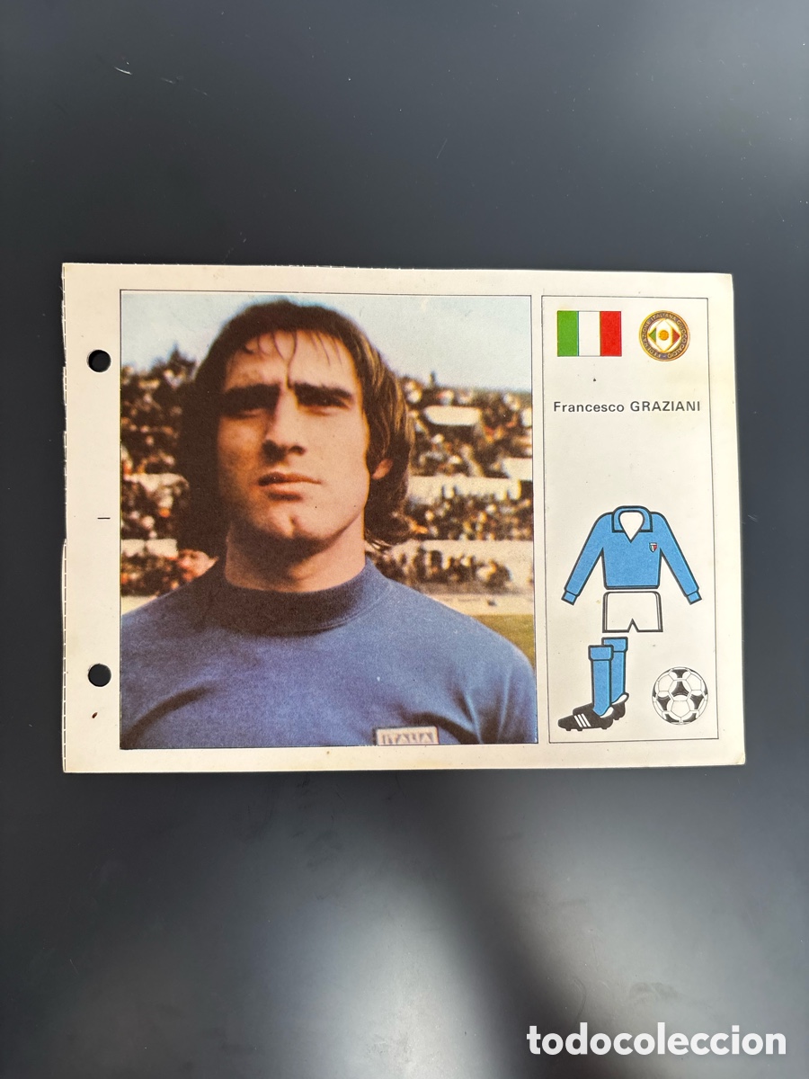 Cromos de F&uacute;tbol: GRAZIANI 98 ITALIA Ficha Cromo Estrellas del Mundial 82 1982 . 13 x 18 cm