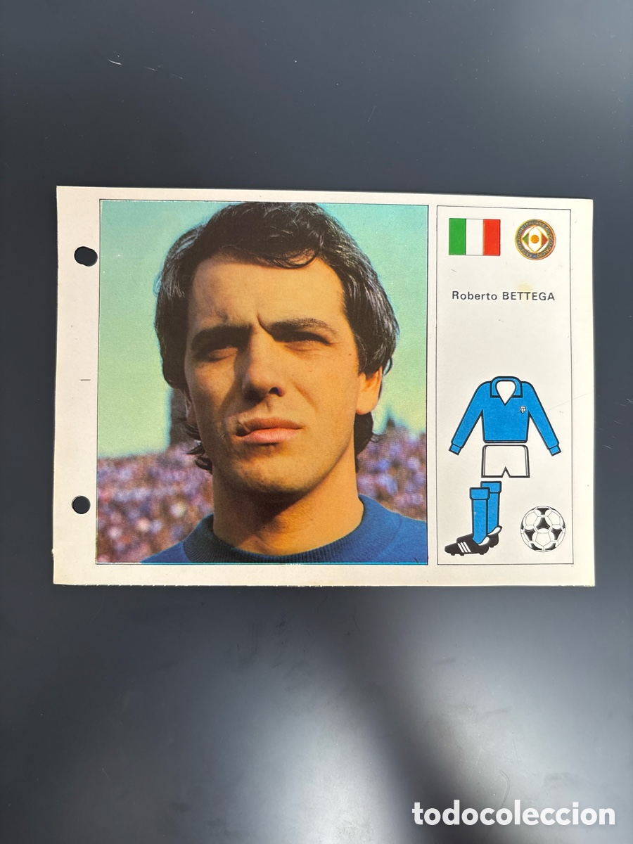 Cromos de F&uacute;tbol: ROBERTO BETTEGA 97 ITALIA Ficha Cromo Estrellas del Mundial 82 1982 . 13 x 18 cm